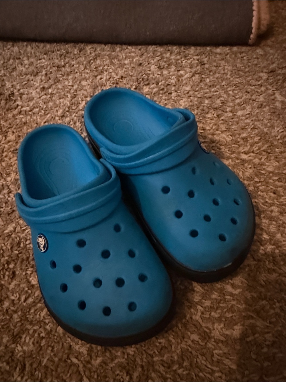 CROCS Kids Blue Clogs with Heel Strap